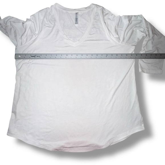 ATHLETA Essential V-Neck Long-Sleeve Top - White 1X - Picture 10 of 15